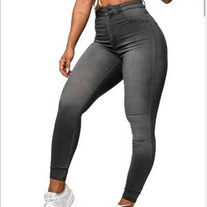 FITJEANS skinny grey high waisted jeans